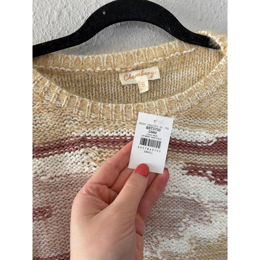 NWT Chembery from Buckle Cream Multi Mixed Yarn Sweater size S. So soft! $50 on - Picture 2 of 6